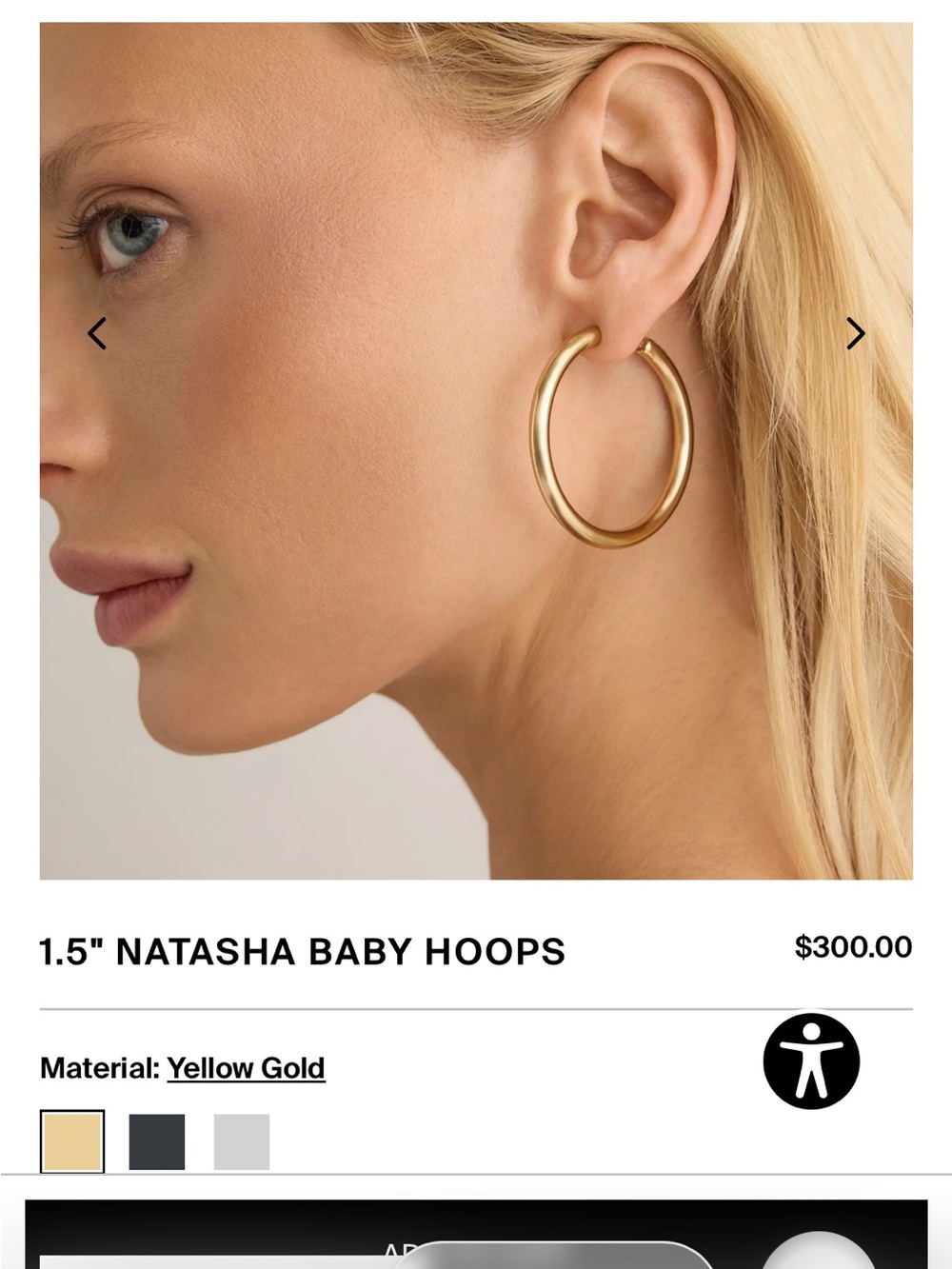 Jennifer Fisher Natasha Hoops (1.5 inch) - Picture 5 of 6